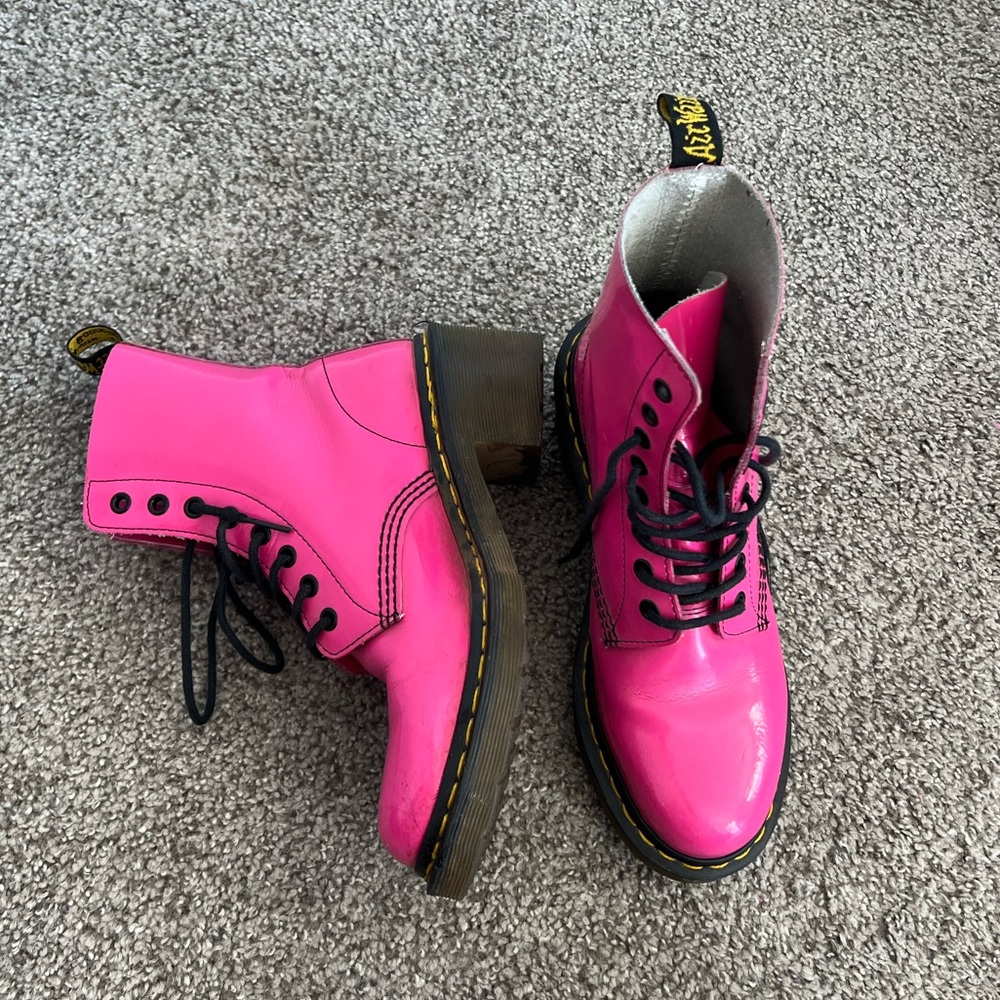 hot pink dr. martens